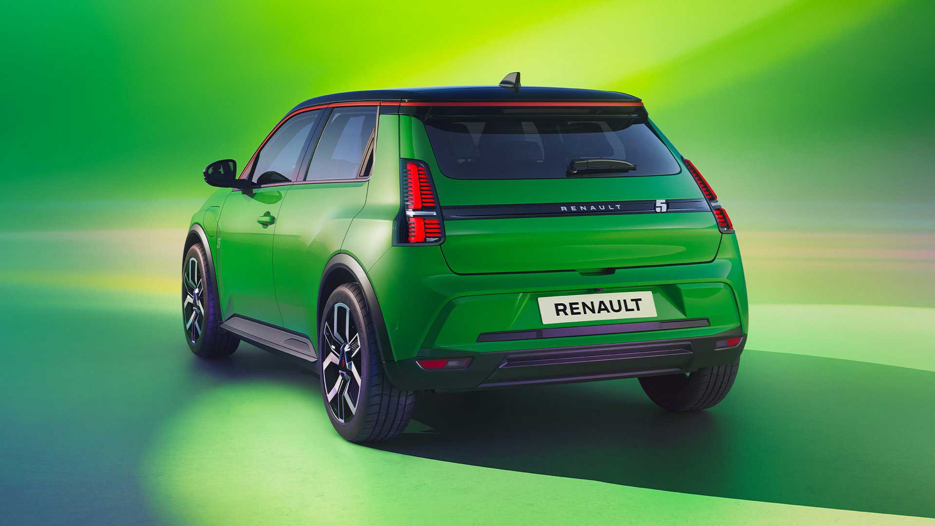 Renault 5 électrique vert
